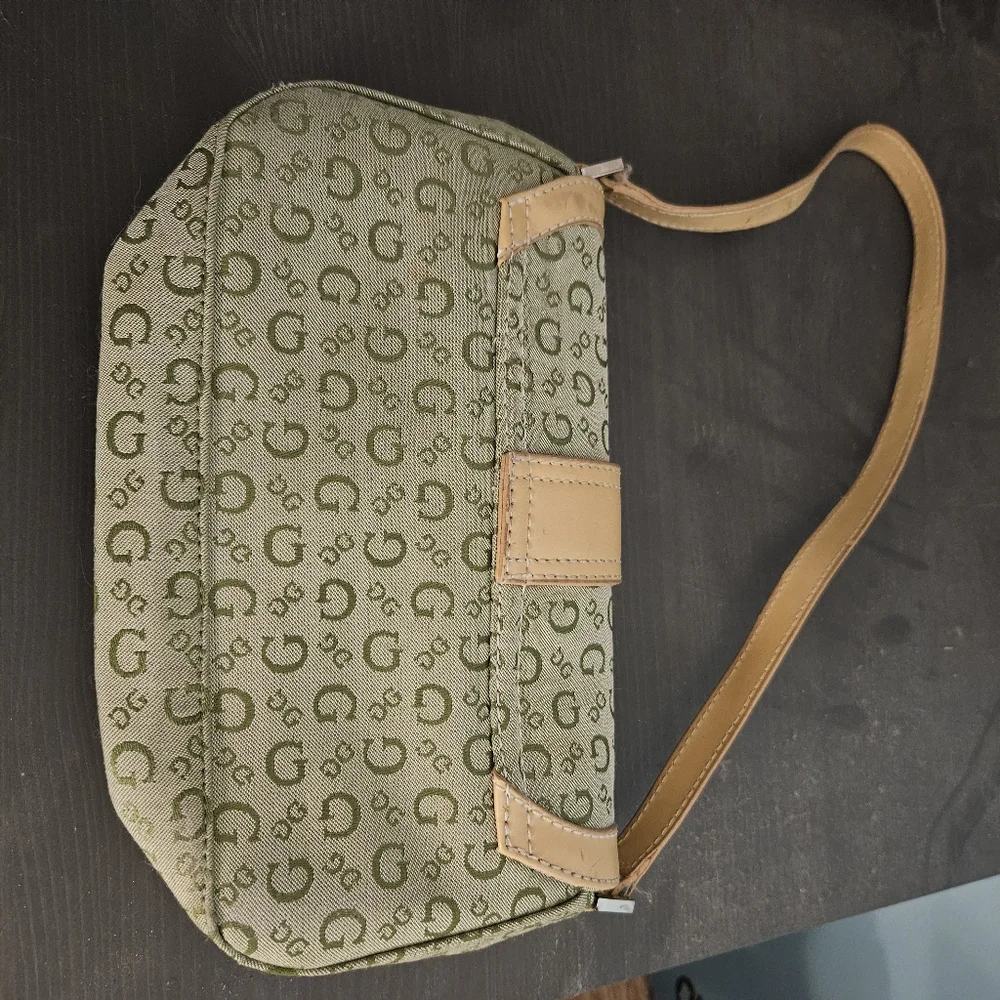 Guess Green and Tan Women's Bag - Picture 3 of 4
